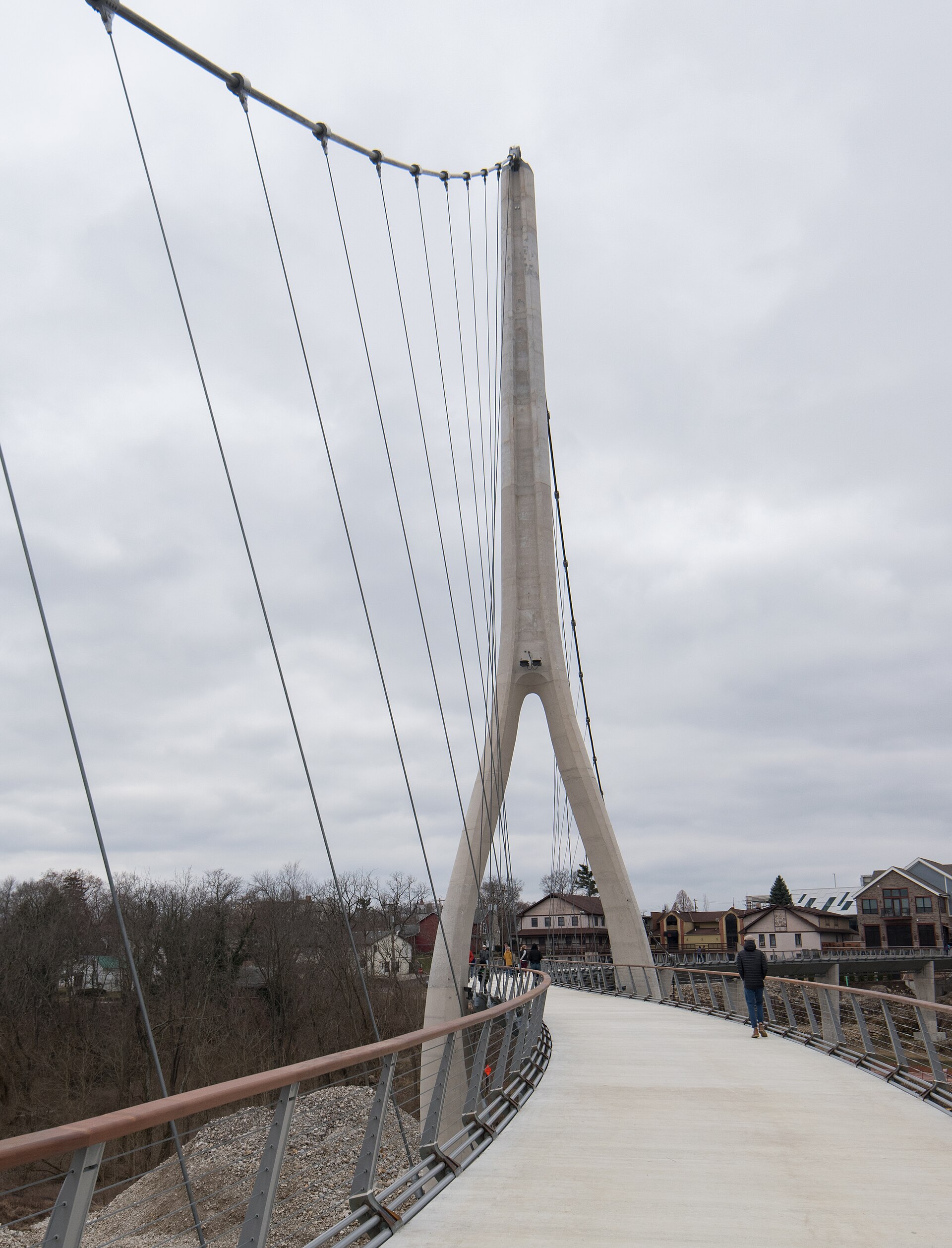 The Dublin Link pedestrian bridge in Dublin, OH