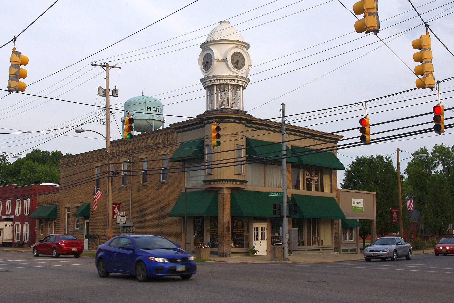 Clock tower in Plain City, OH